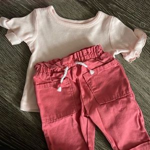 Pink baby girls 0-3 month outfit